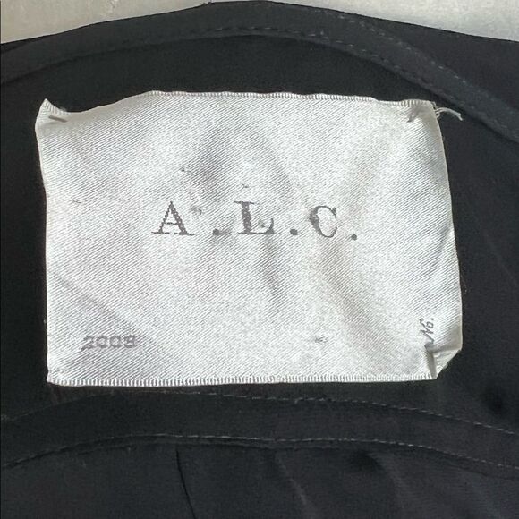 ALC Black Silk Sheer Long Sleeve Hood Full Zip Hobo Lagenlook Utility Jacket - Picture 8 of 10